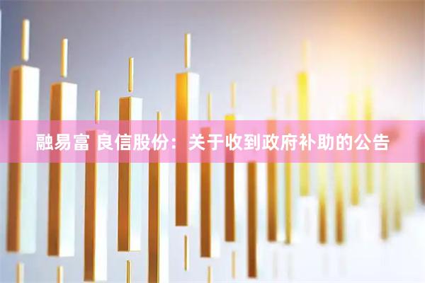 融易富 良信股份：关于收到政府补助的公告